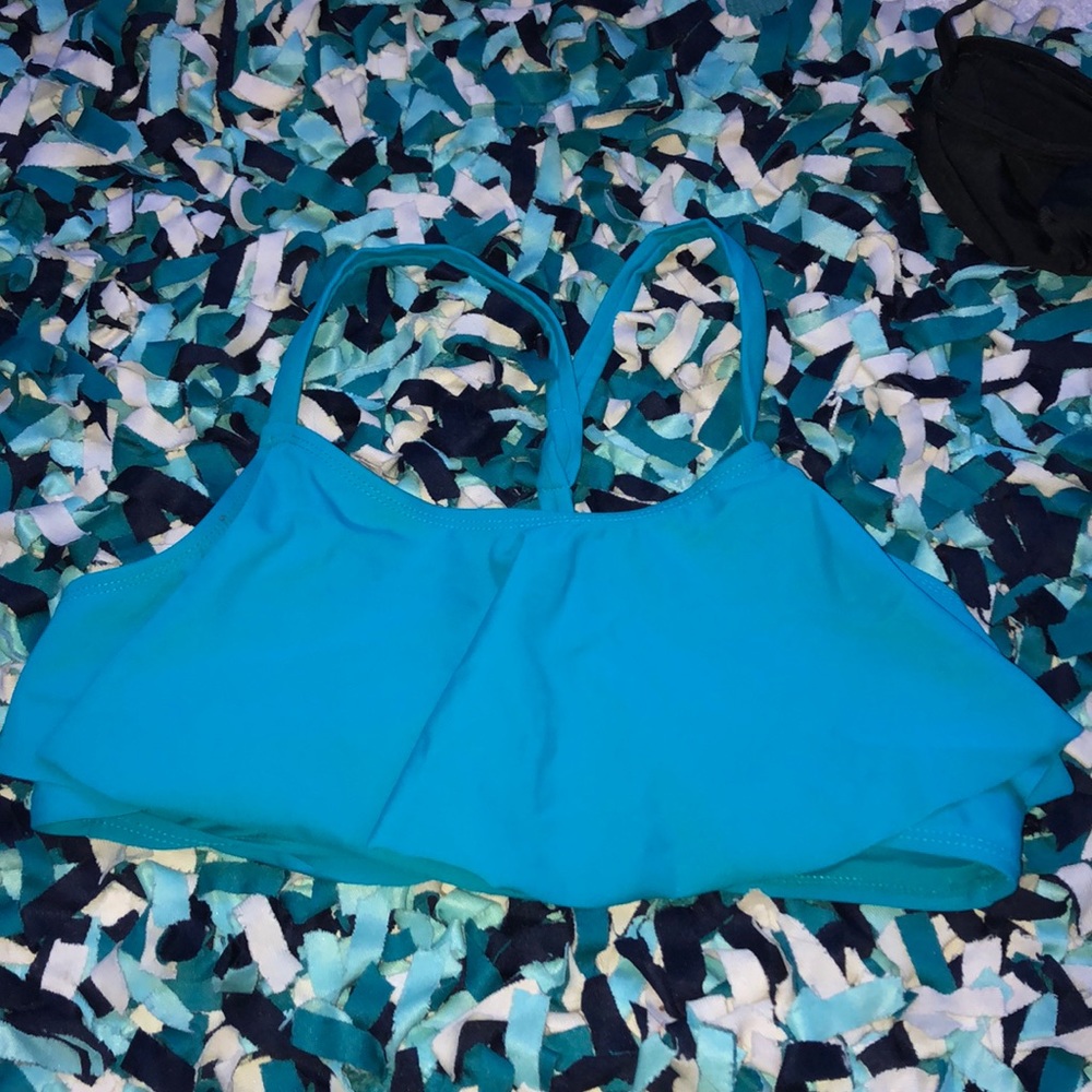 blue swimsuit top